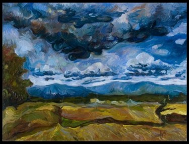 Painting titled "Before storm" by Obchelli, Original Artwork, Oil