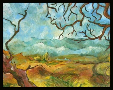 Painting titled "fields" by Obchelli, Original Artwork, Oil