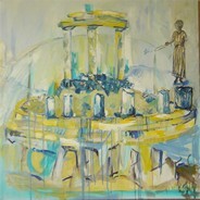 Peinture intitulée "Souvenir de Delphes" par Irane Perko, Œuvre d'art originale