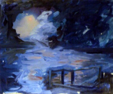 Painting titled "nocturne 1" by Irane Perko, Original Artwork