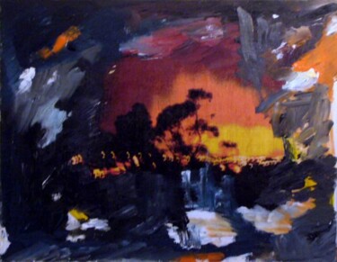 Peinture intitulée "nocturne 2" par Irane Perko, Œuvre d'art originale