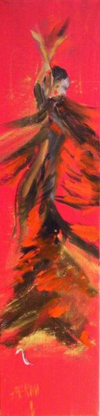 Painting titled "la danseuse de flam…" by Irane Perko, Original Artwork