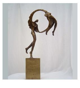 Скульптура под названием "lovers danse" - Haider Wady, Подлинное произведение искусства, Металлы