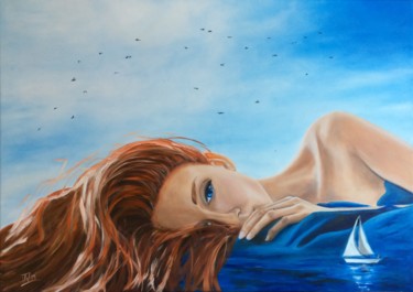 Painting titled "Day-dream" by Ira Whittaker, Original Artwork, Oil