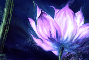 Pintura intitulada "magic lotus.jpg" por Veronika Irbis, Obras de arte originais