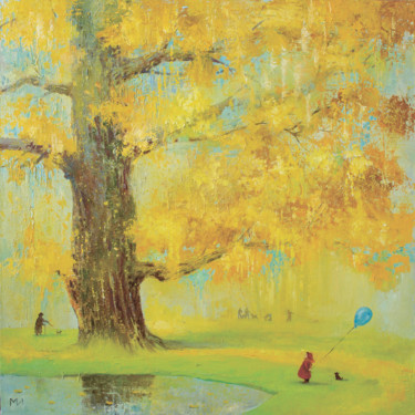 Картина под названием "Oak" - Irina Mironets, Подлинное произведение искусства, Масло