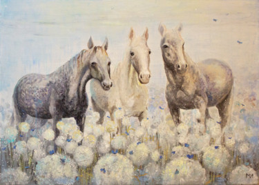 Peinture intitulée "Три грации" par Irina Mironets, Œuvre d'art originale, Huile