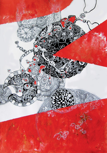 Картина под названием "из триптиха «Камни»…" - Irina Mironets, Подлинное произведение искусства, Чернила