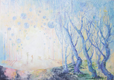 Peinture intitulée "Слепой дождь" par Irina Mironets, Œuvre d'art originale, Huile Monté sur Châssis en bois
