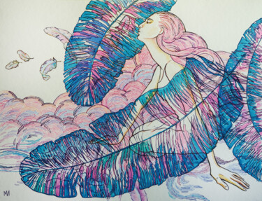 Pintura titulada "Легкое дыхание" por Irina Mironets, Obra de arte original, Acuarela