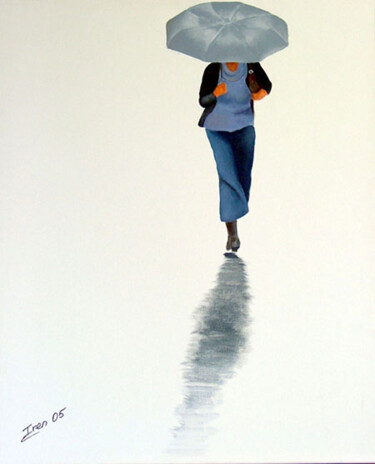 Painting titled "Heavy rain" by Iren Gefen, Original Artwork