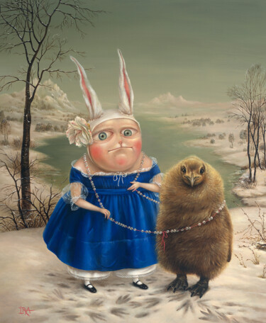 Painting titled "Winter Nostalgia" by Irena Aizen, Original Artwork, Acrylic