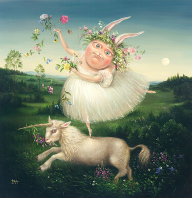 Schilderij getiteld "Flora" door Irena Aizen, Origineel Kunstwerk, Acryl
