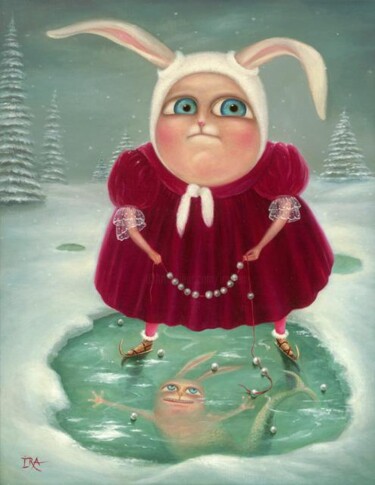 Картина под названием "Winter Mermaid" - Irena Aizen, Подлинное произведение искусства, Акрил