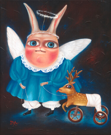 Schilderij getiteld "Children's Games-2.…" door Irena Aizen, Origineel Kunstwerk, Acryl