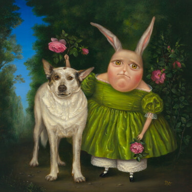 Painting titled "Lovely Pet-2. Origi…" by Irena Aizen, Original Artwork, Acrylic