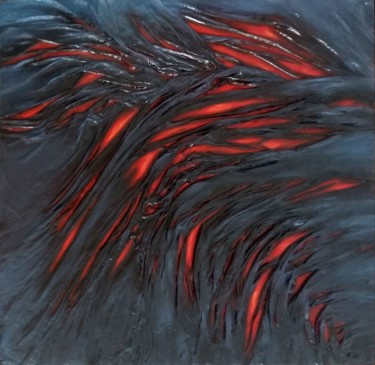 Pittura intitolato "Magma" da Irena Bijelic Gorenjak, Opera d'arte originale, Olio
