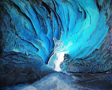 Profondeurs d'Islande Peinture intitulée "Profondeurs d'Islan…" par Irena Pinquié De Sainte Maresville, Œuvre d'art originale, Acrylique