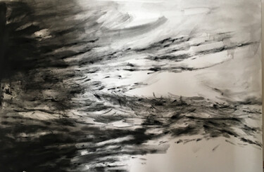 Картина под названием "Kandilo 4" - Irena Paskali, Подлинное произведение искусства, Древесный уголь