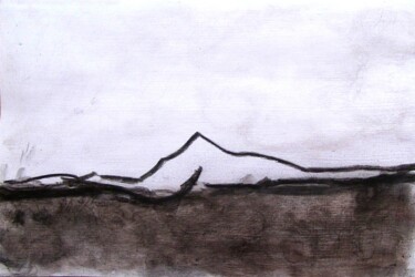 Рисунок под названием "In front of the mou…" - Irena Paskali, Подлинное произведение искусства, Древесный уголь