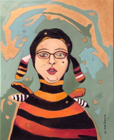 Картина под названием ""Autoportret 128"" - Irena Podolak, Подлинное произведение искусства, Акрил