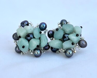 Design titled "Chunky blue earrings" by Irena Zelickman, Original Artwork, Jewelry