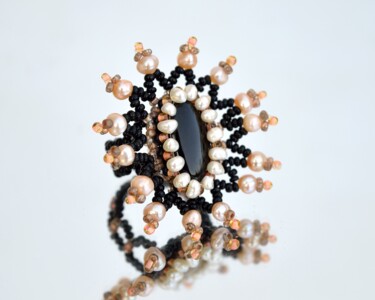 Design titled "Large black and pin…" by Irena Zelickman, Original Artwork, Jewelry