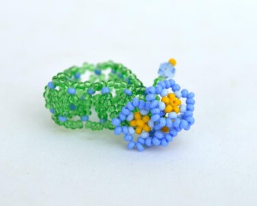 Design titled "Forget-me-nots ring" by Irena Zelickman, Original Artwork, Jewelry