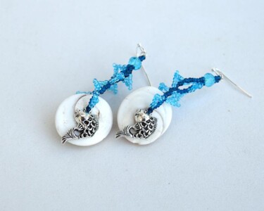 Design getiteld "Sea ripple earrings…" door Irena Zelickman, Origineel Kunstwerk, Juwelen