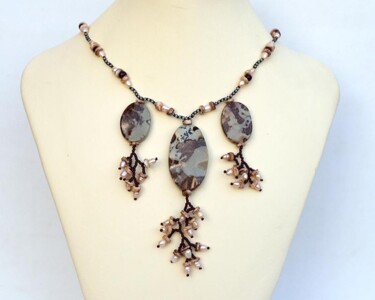 Design intitulée "Jasper necklace wit…" par Irena Zelickman, Œuvre d'art originale, Bijoux