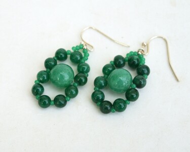 Design intitulada "Real emerald oval e…" por Irena Zelickman, Obras de arte originais, Jóias