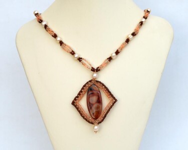 Design intitulée "Original necklace w…" par Irena Zelickman, Œuvre d'art originale, Bijoux