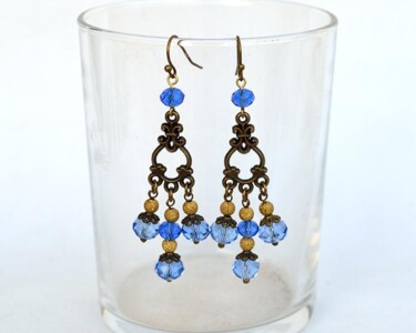 Design intitulée "Chandelier earrings…" par Irena Zelickman, Œuvre d'art originale, Bijoux