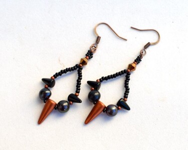 Design titled "Spiky loop earrings…" by Irena Zelickman, Original Artwork, Jewelry
