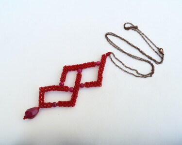 Design titled "Ruby maze pendant" by Irena Zelickman, Original Artwork, Jewelry