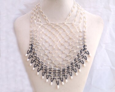 设计 标题为“Lace wrap necklace…” 由Irena Zelickman, 原创艺术品, 首饰