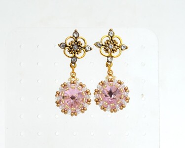 Design intitulada "Glam stud earrings…" por Irena Zelickman, Obras de arte originais, Jóias