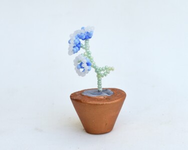 Design intitulée "Potted flower minia…" par Irena Zelickman, Œuvre d'art originale, Art de la table