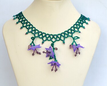 Design titled "Purple stars neckla…" by Irena Zelickman, Original Artwork, Jewelry