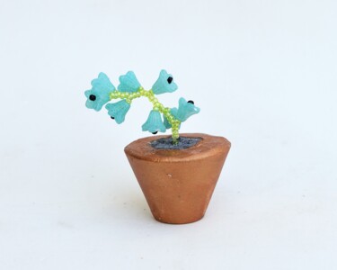 Diseño titulada "Potted flower minia…" por Irena Zelickman, Obra de arte original, Arte de mesa