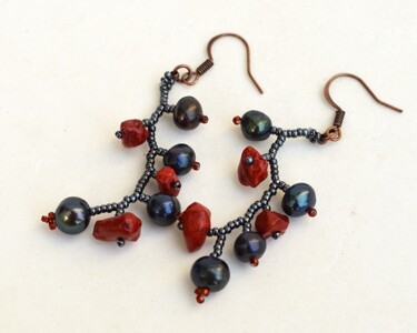 Design / Projektowanie użytkowe zatytułowany „Twiggy earrings wit…” autorstwa Irena Zelickman, Oryginalna praca, Biżuteria
