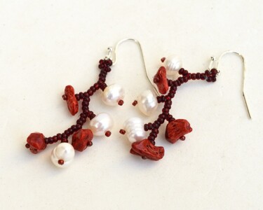 Design intitulée "Twiggy earrings wit…" par Irena Zelickman, Œuvre d'art originale, Bijoux