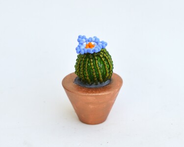 Diseño titulada "Potted flower minia…" por Irena Zelickman, Obra de arte original, Arte de mesa