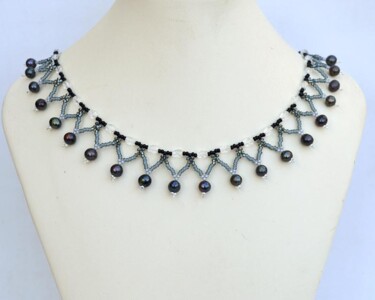 Design intitulée "Delicate collar nec…" par Irena Zelickman, Œuvre d'art originale, Bijoux
