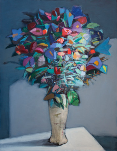 Peinture intitulée "Flowers" par Irena Luse, Œuvre d'art originale, Huile Monté sur Châssis en bois