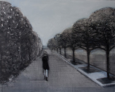 Peinture intitulée "Alley" par Irena Luse, Œuvre d'art originale, Fusain Monté sur Châssis en bois
