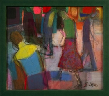Painting titled "In the street" by Irena Luse, Original Artwork
