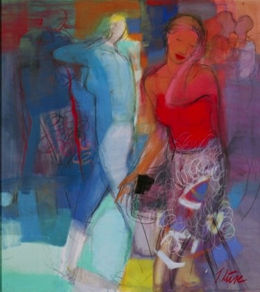 Painting titled "Mobile connections" by Irena Luse, Original Artwork