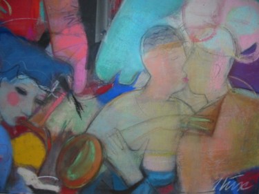 Painting titled "Serenade" by Irena Luse, Original Artwork, Pastel