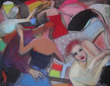 Painting titled "Dances in pairs" by Irena Luse, Original Artwork